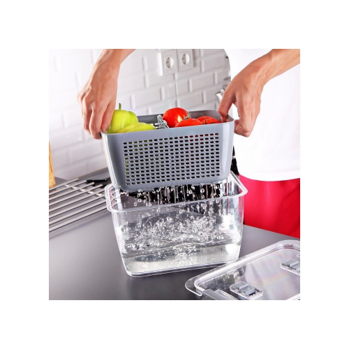 Lossa Süzgeçli Ve Bölmeli Organizer Meyve Sebze Saklama Kabı 5 Lt Lossa Süzgeçli Ve Bölmeli Organizer Meyve Sebze Saklama Kabı 5 Lt