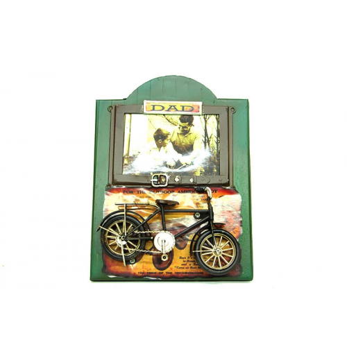 Vintage Tasarım Dekoratif Metal Çerçeve Bisiklet Dekorlu Vintage Tasarım Dekoratif Metal Çerçeve Bisiklet Dekorlu