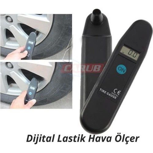 Carub Dijital Araba Lastik Hava Basınç Göstergeli Ölçer Alet Carub Dijital Araba Lastik Hava Basınç Göstergeli Ölçer Alet