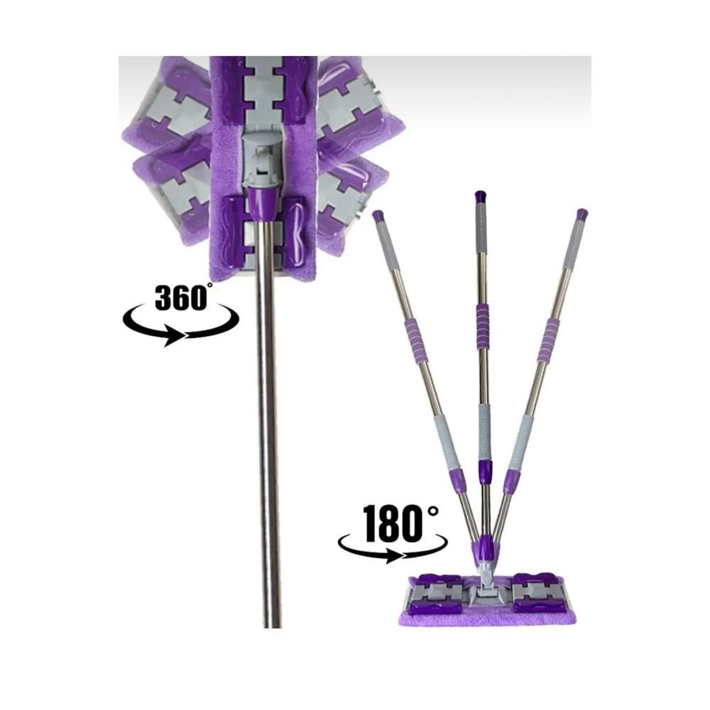 Teleskobik Cam Yer Tavan Silme - İstediğin Bezi Tak Kullan - 4 Mandallı -Yedek Bezli Mop Seti Teleskobik Cam Yer Tavan Silme - İstediğin Bezi Tak Kullan - 4 Mandallı -Yedek Bezli Mop Seti