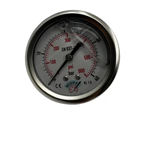 Ø 63 - 0 - 40 BAR 1/4 GLİSERİNLİ PANO TİPİ MANOMETRE (Lisinya) Ø 63 - 0 - 40 BAR 1/4 GLİSERİNLİ PANO TİPİ MANOMETRE (Lisinya)