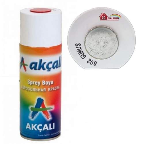 Akçalı Sprey Boya 400 ml 802 Gümüş Akçalı Sprey Boya 400 ml 802 Gümüş