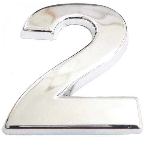 Cemax Krom Yapışkanlı 2 Rakamı 5 cm Cemax Krom Yapışkanlı 2 Rakamı 5 cm