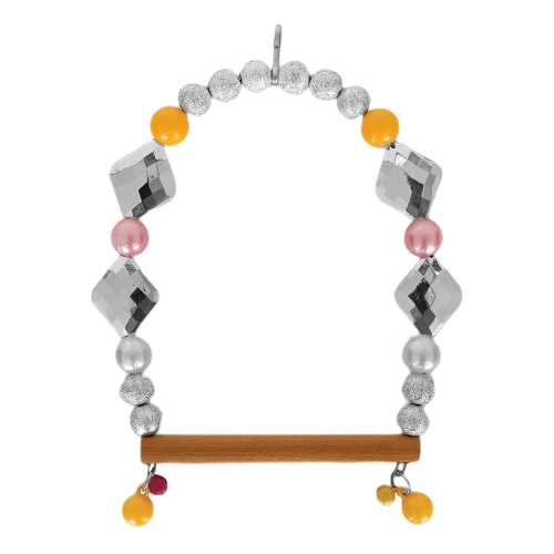 Kuş Salıncağı Büyük Parlak Boncuklu 10-16 cm Kuş Salıncağı Büyük Parlak Boncuklu 10-16 cm