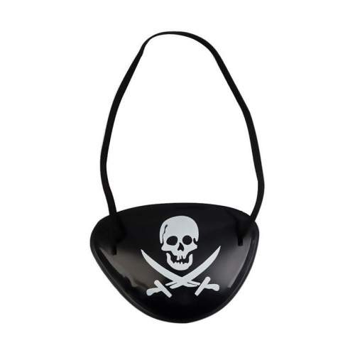 Siyah Renk Kuru Kafa Baskılı Plastik Korsan Göz Maskesi Korsan Göz Bandı Siyah Renk Kuru Kafa Baskılı Plastik Korsan Göz Maskesi Korsan Göz Bandı