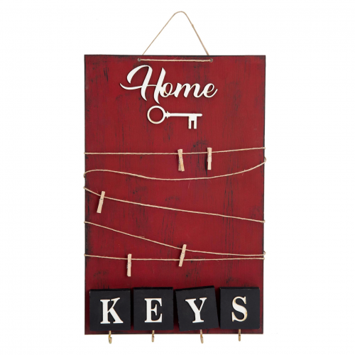 Dekoratif Home Keys Ahşap Resimlik Ve Notluk (kırmızı) Dekoratif Home Keys Ahşap Resimlik Ve Notluk (kırmızı)