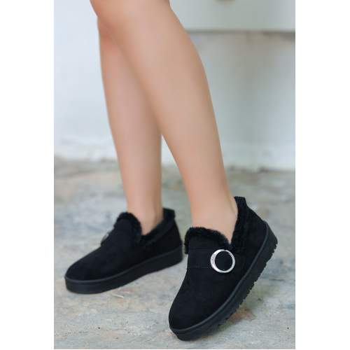 Siyah Süet Babet Ayakkabı Siyah Süet Babet Ayakkabı