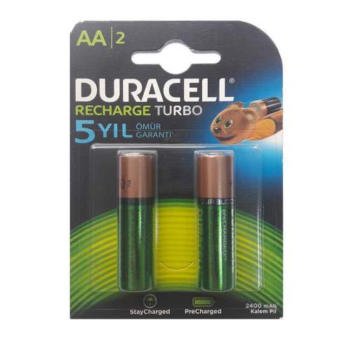 Duracell Şarj Edilebilir Kalem Pil 2Lİ AA 2500 mAh