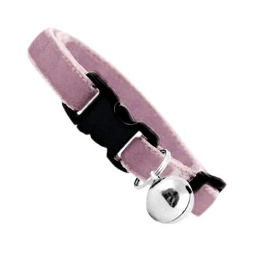 Kedi Boyun Tasması Kadife Dokulu Çanlı 1*30 cm Pudra Kedi Boyun Tasması Kadife Dokulu Çanlı 1*30 cm Pudra