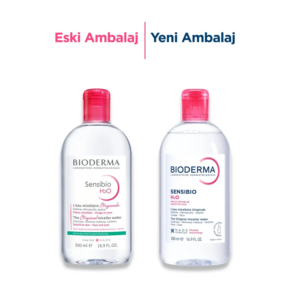 Bioderma Sensibio H2O Hassas ve Normal Ciltler için Micellar Makyaj Temizleme Suyu 500 ml