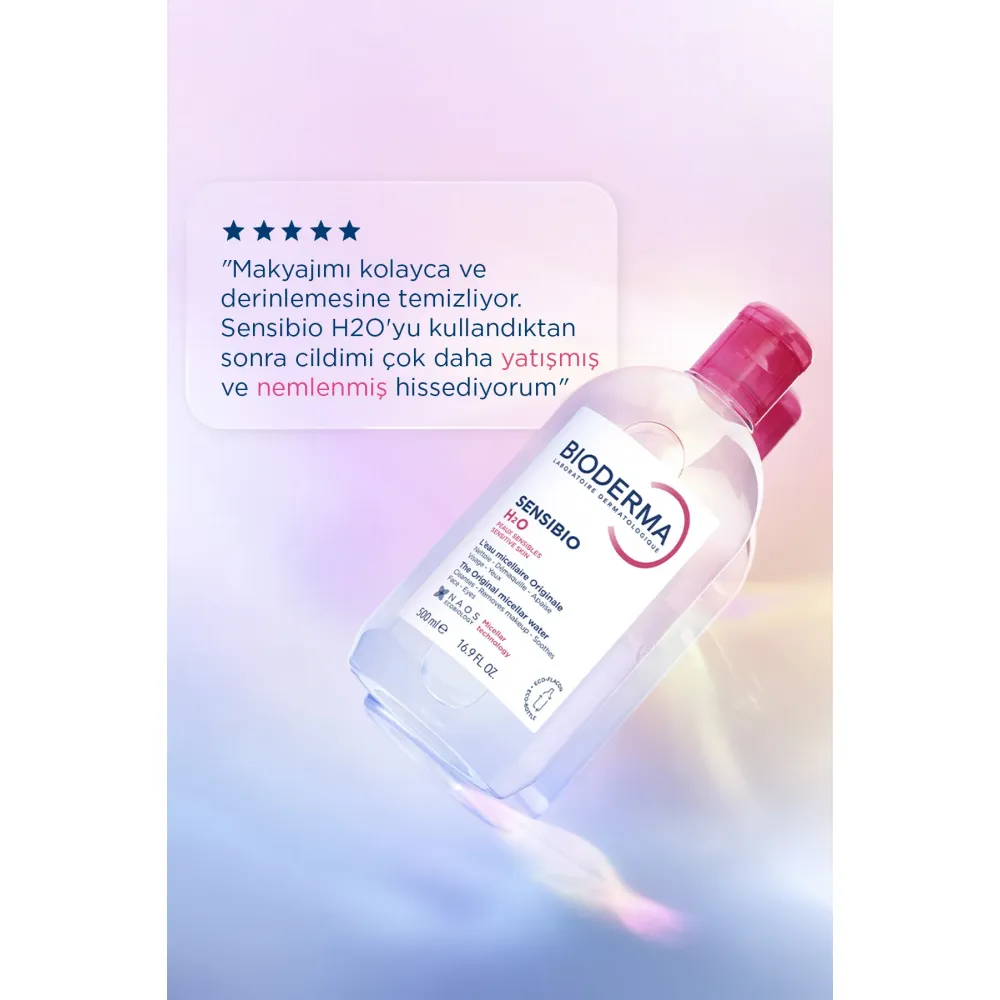 Bioderma Sensibio H2O Hassas ve Normal Ciltler için Micellar Makyaj Temizleme Suyu 500 ml