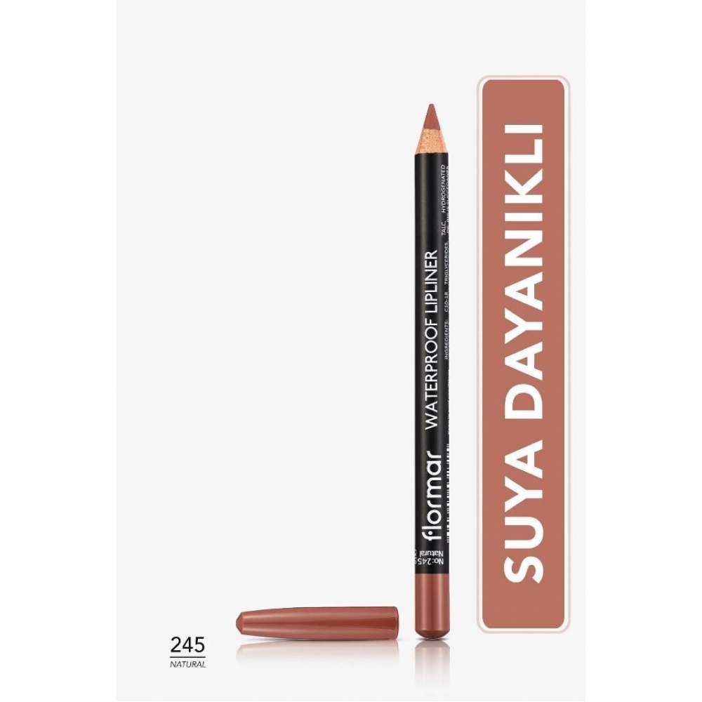 Flormar 245 Natural Waterproof Lipliner Sudan Etkilenmeyen Dudak Kalemi