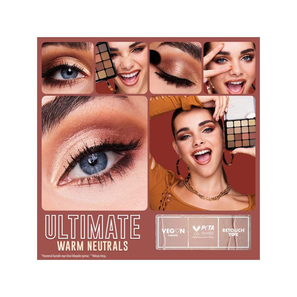 Nyx Professional Makeup Ultimate Shadow Palette Warm Neutrals Göz Farı