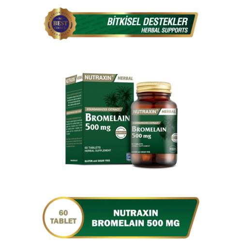 Nutraxin Bromelain 500 mg 60 Tablet Nutraxin Bromelain 500 mg 60 Tablet