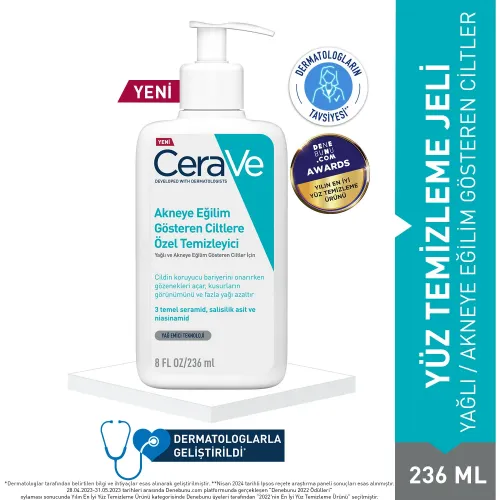 Cerave Akneye Eğilim Gösteren 236 ml Ciltlere Özel Temizleyici Jel Cerave Akneye Eğilim Gösteren 236 ml Ciltlere Özel Temizleyici Jel