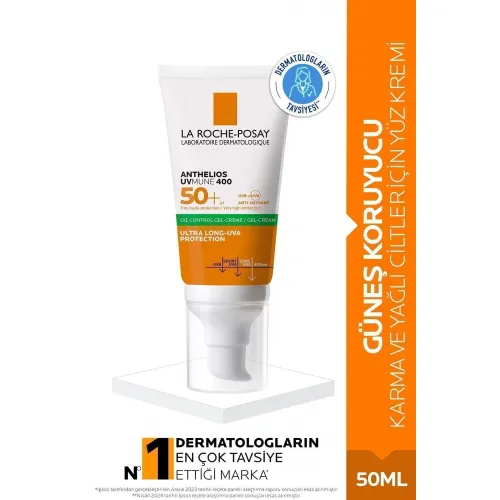 La Roche Posay Anthelios Oil Control Gel Cream Spf50+YKarma Ciltler İçin Renkli Yüz Güneş Kremi 50ml La Roche Posay Anthelios Oil Control Gel Cream Spf50+YKarma Ciltler İçin Renkli Yüz Güneş Kremi 50ml
