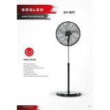 Süsler SV-1817 Siyah 18 inç Sanayi Tipi Ayaklı Vantilatör