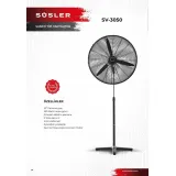 Süsler SV-3050 Siyah Sanayi Tipi Ayaklı Vantilatör Süsler SV-3050 Siyah Sanayi Tipi Ayaklı Vantilatör
