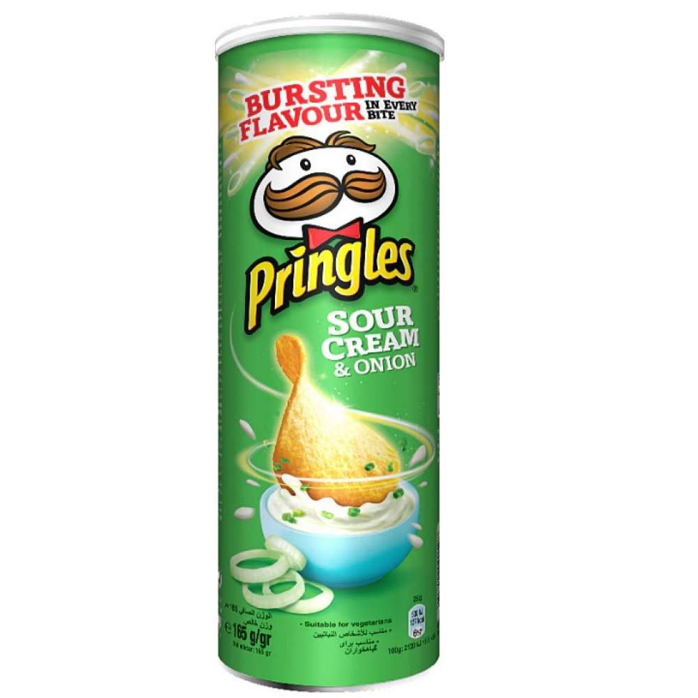 Pringles Sour Cream & Onion 165 gr Cips