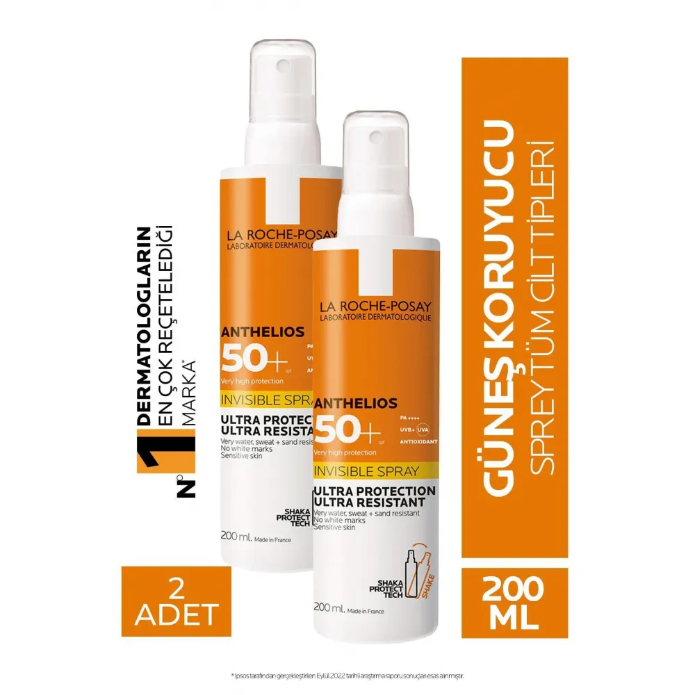 La Roche Posay Anthelios Spf50+ Invisible Spray 2 x 200 ML