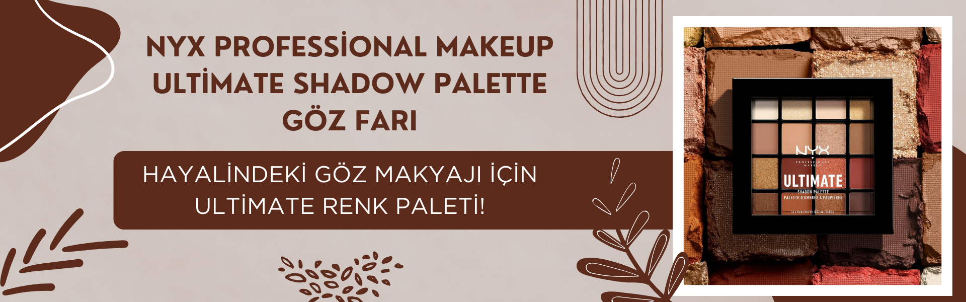 Nyx Professional Makeup Ultimate Shadow Palette Warm Neutrals Göz Farı